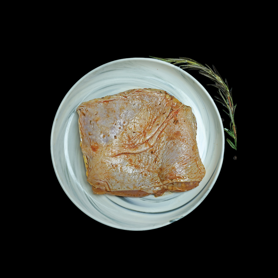 Marinated chicken chop in black pepper, spicy, italian herbs, cheese 