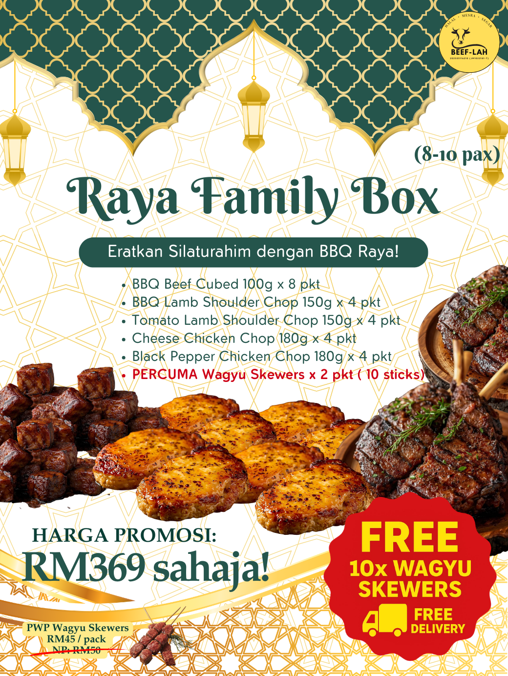 raya bbq promotion set family box kl delivery dating beef lambing skewers wagyu promosi order