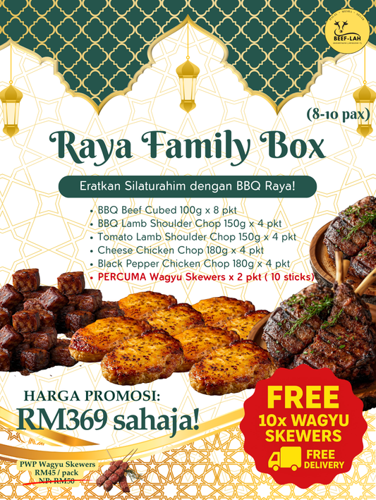 raya bbq promotion set family box kl delivery dating beef lambing skewers wagyu promosi order