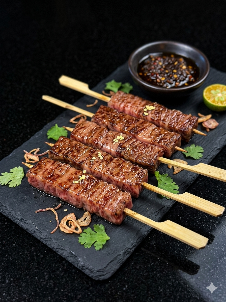wagyu skewers Jepun, Japanese wagyu Malaysia, sate wagyu Jepun, wagyu beef premium Malaysia, daging wagyu Jepun frozen