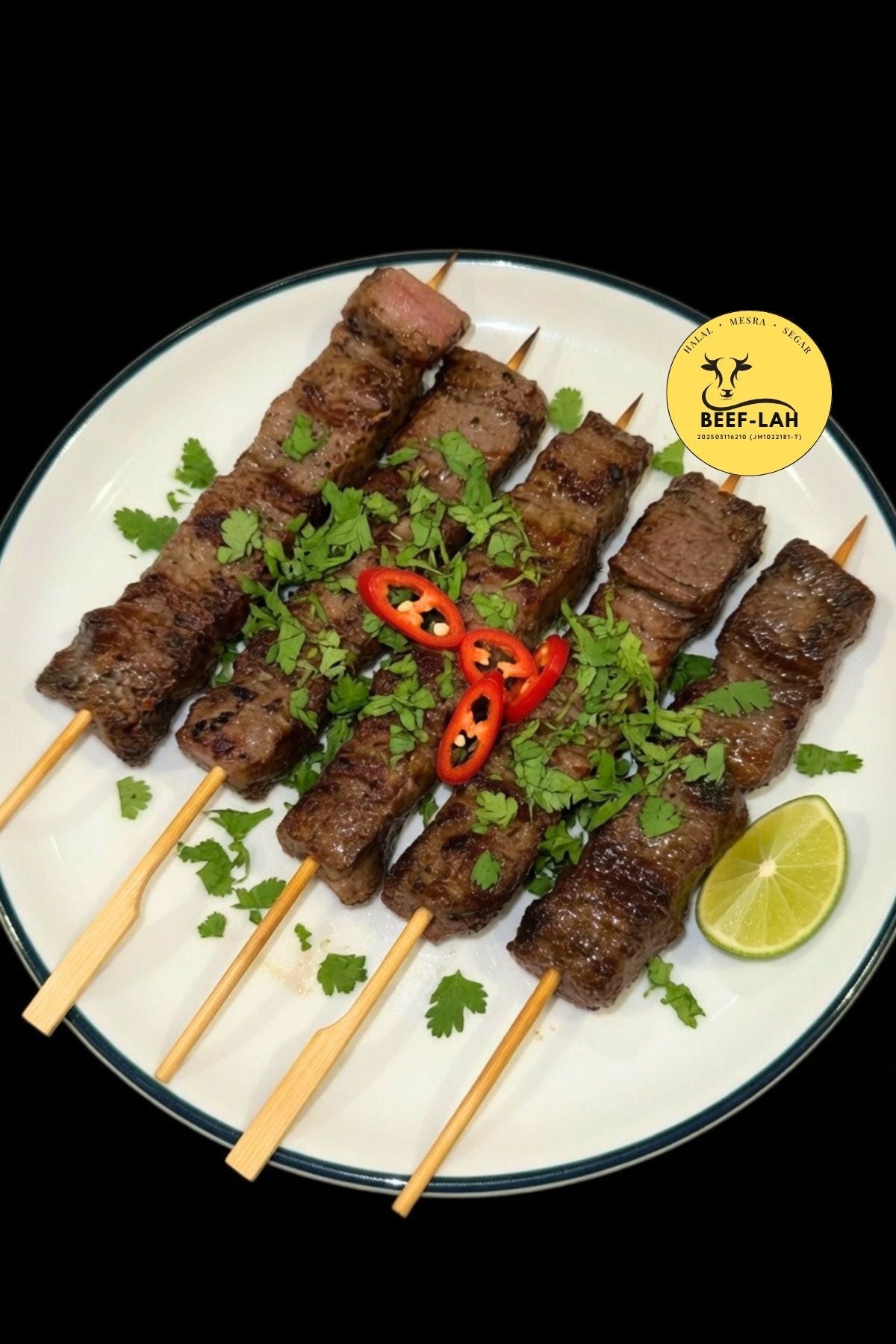 halal wagyu skewers Australia, sate wagyu, wagyu BBQ Malaysia, daging wagyu premium frozen, wagyu beef skewers